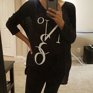 H&M Black Sheer Sweater